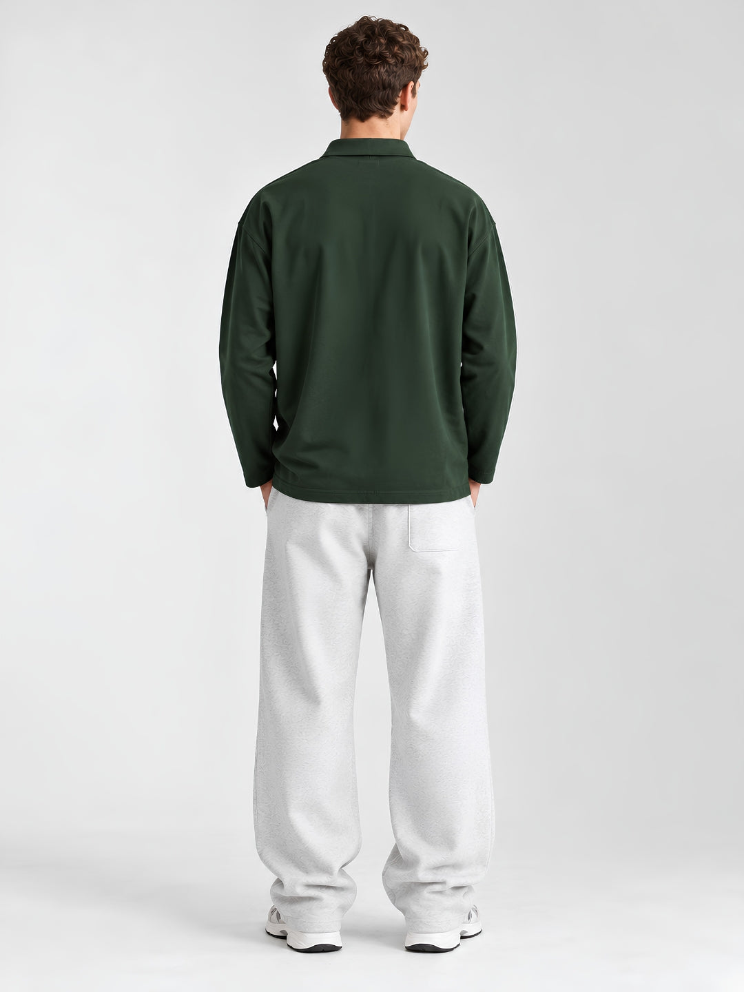 Men Premium Embroidered Oversized Full Sleeve Polo T-Shirt