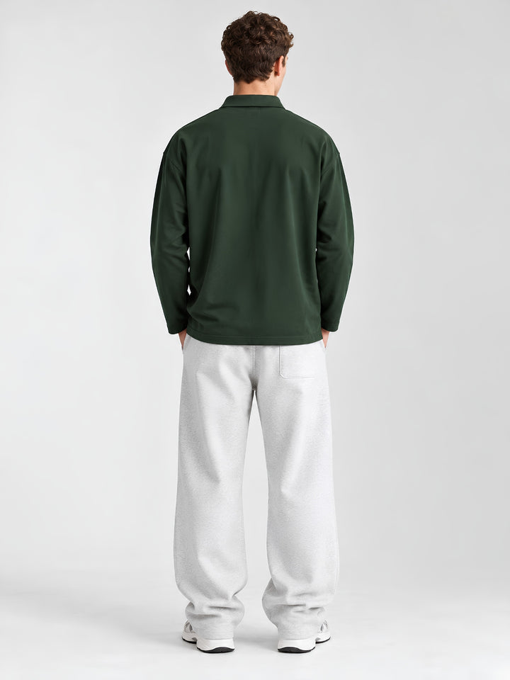 Men Premium Embroidered Oversized Full Sleeve Polo T-Shirt