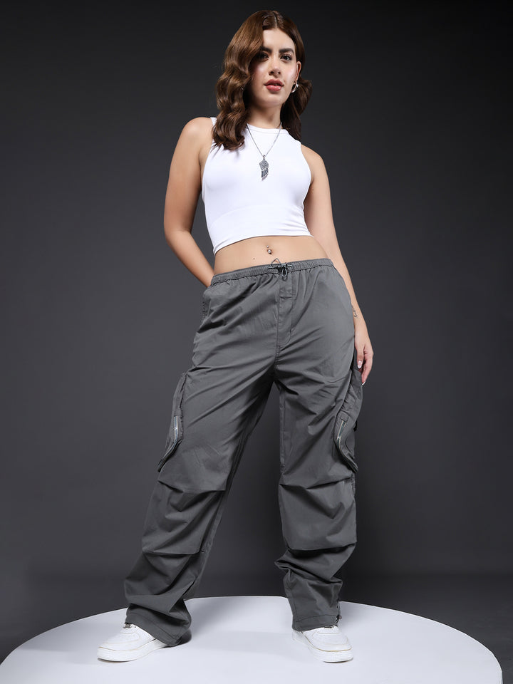 Parachute Pants For Women - Olive