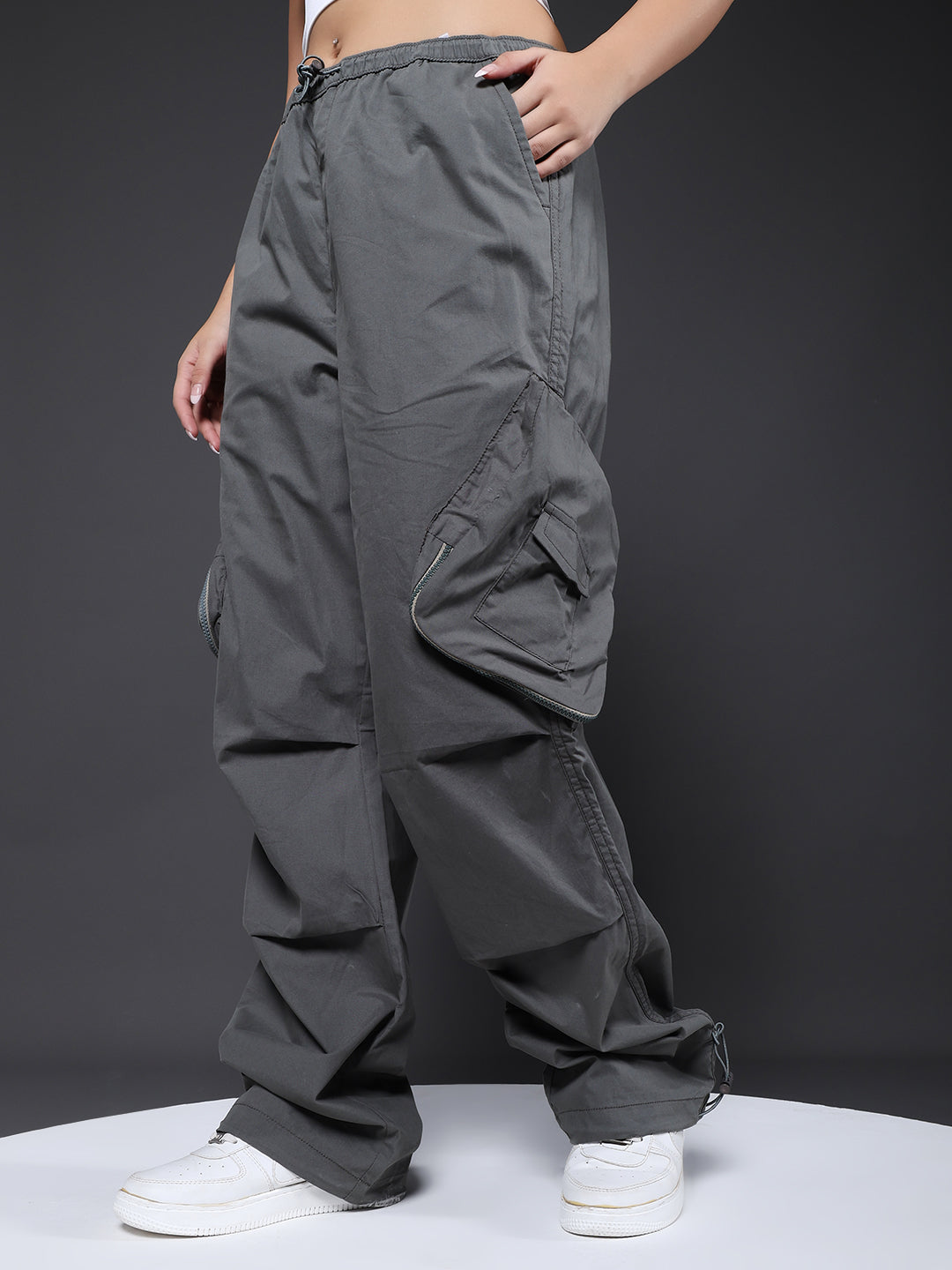 Parachute Pants For Women - Olive