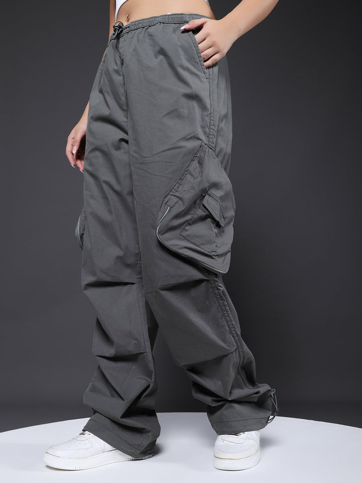Parachute Pants For Women - Olive