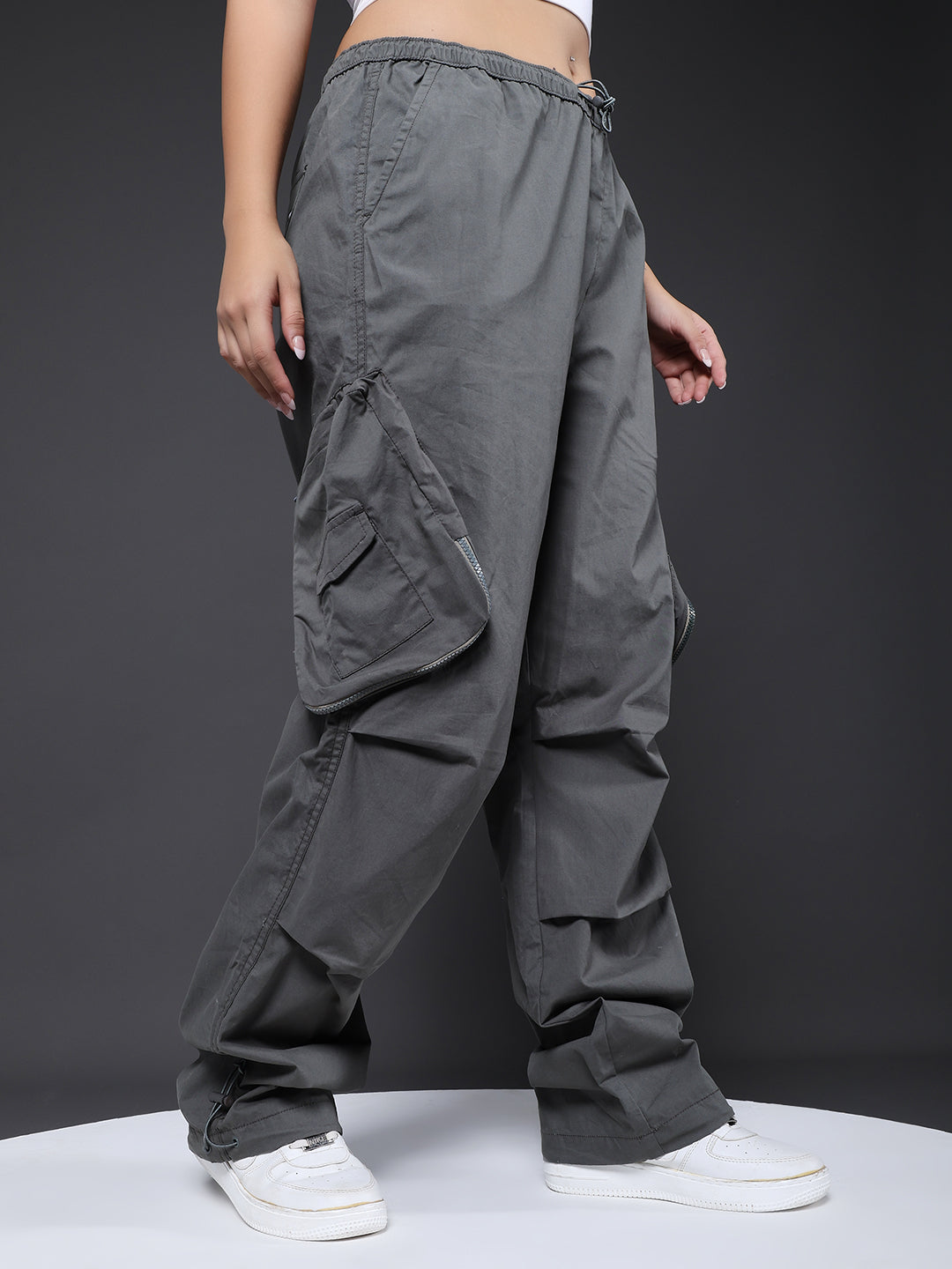 Parachute Pants For Women - Olive