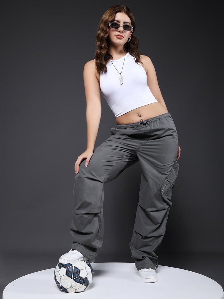 Parachute Pants For Women - Olive