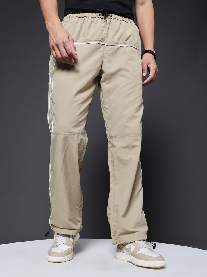 Striped Parachute Pants For Men
