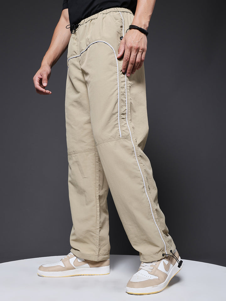 Striped Parachute Pants For Men