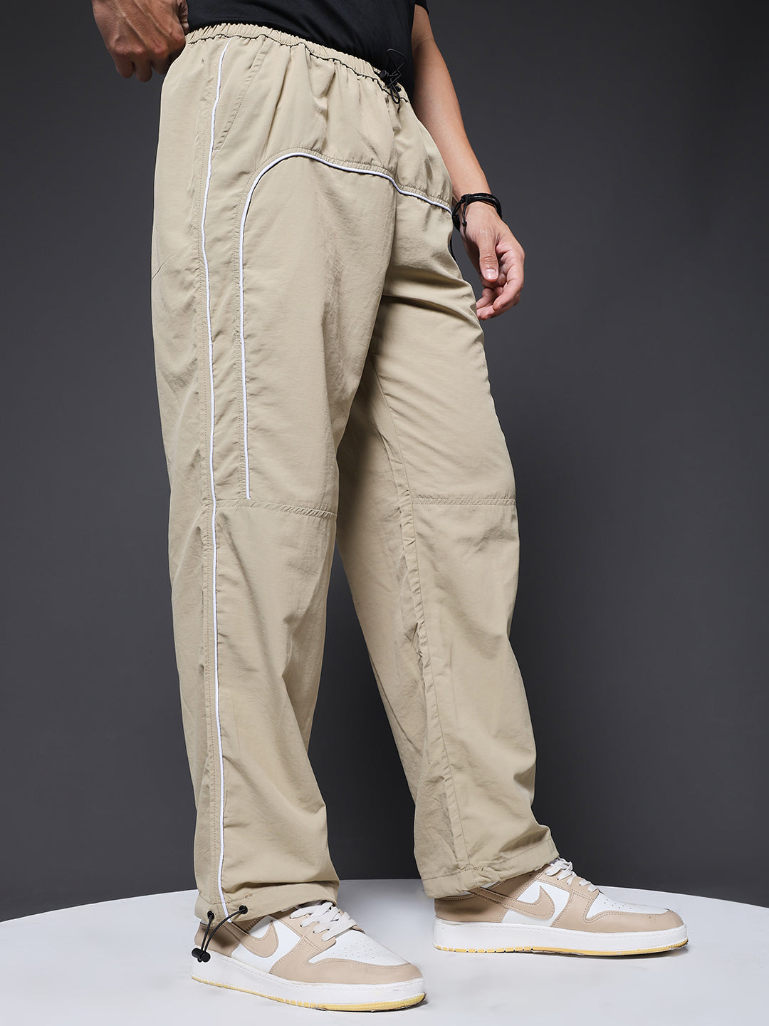 Striped Parachute Pants For Men