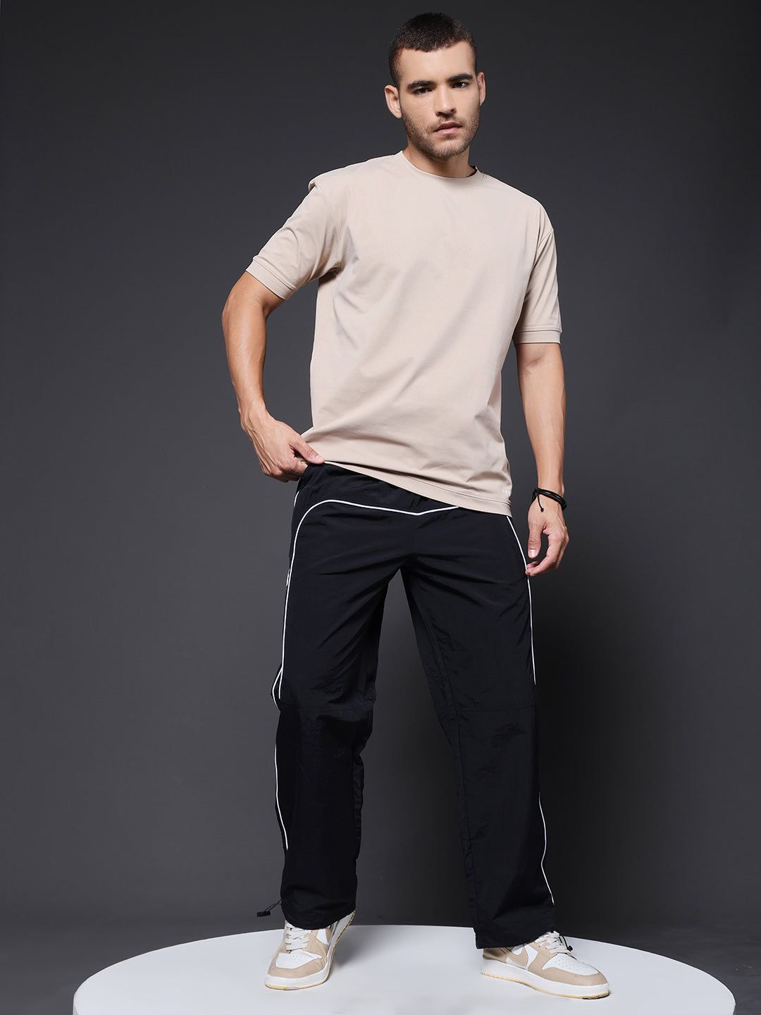 Striped Parachute Pants For Men