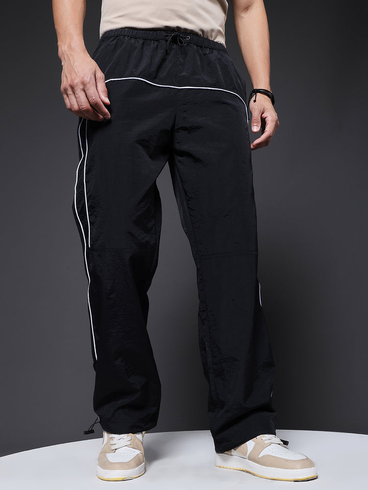 Striped Parachute Pants For Men