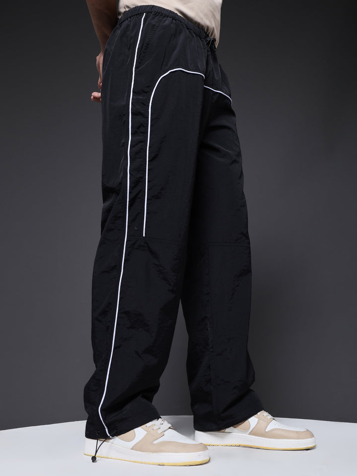 Striped Parachute Pants For Men