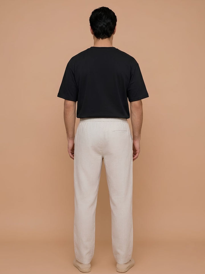 Cotton Pant for Men Solid - Beige
