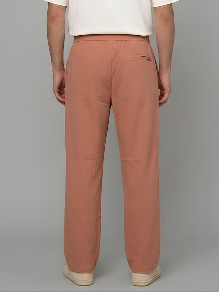 Cotton Pant for Men Solid - Brown