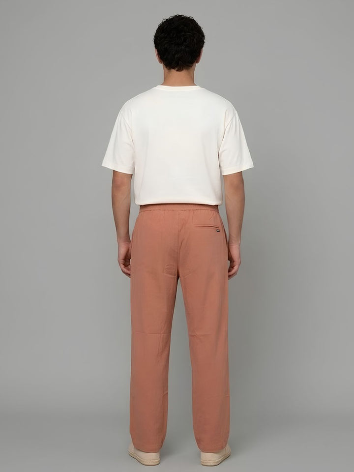Cotton Pant for Men Solid - Brown