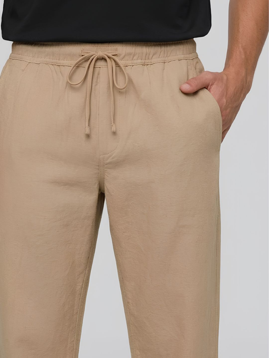 Cotton Pant for Men Solid - Khaki