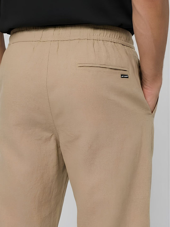 Cotton Pant for Men Solid - Khaki