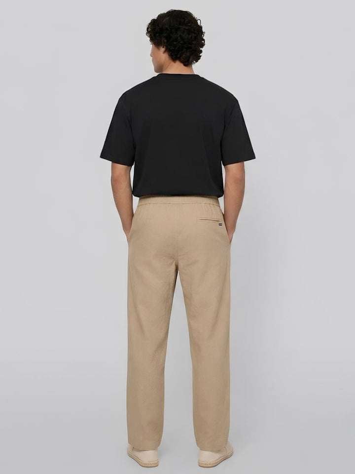 Cotton Pant for Men Solid - Khaki