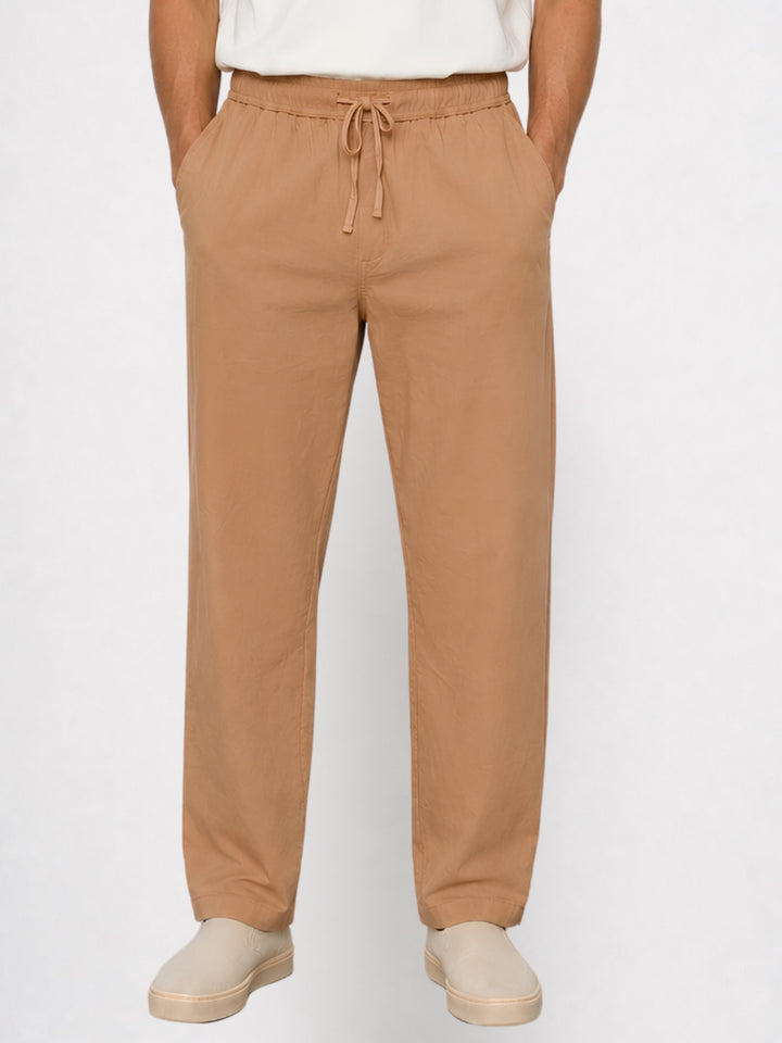 Cotton Pant for Men Solid - Rust