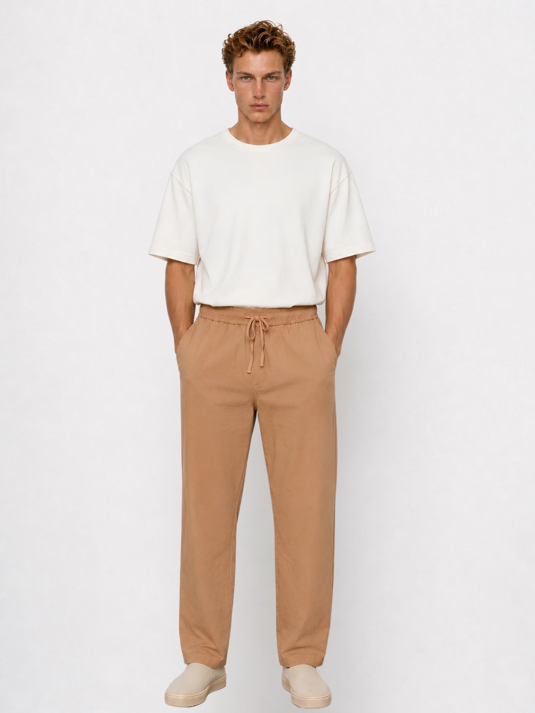 Cotton Pant for Men Solid - Rust