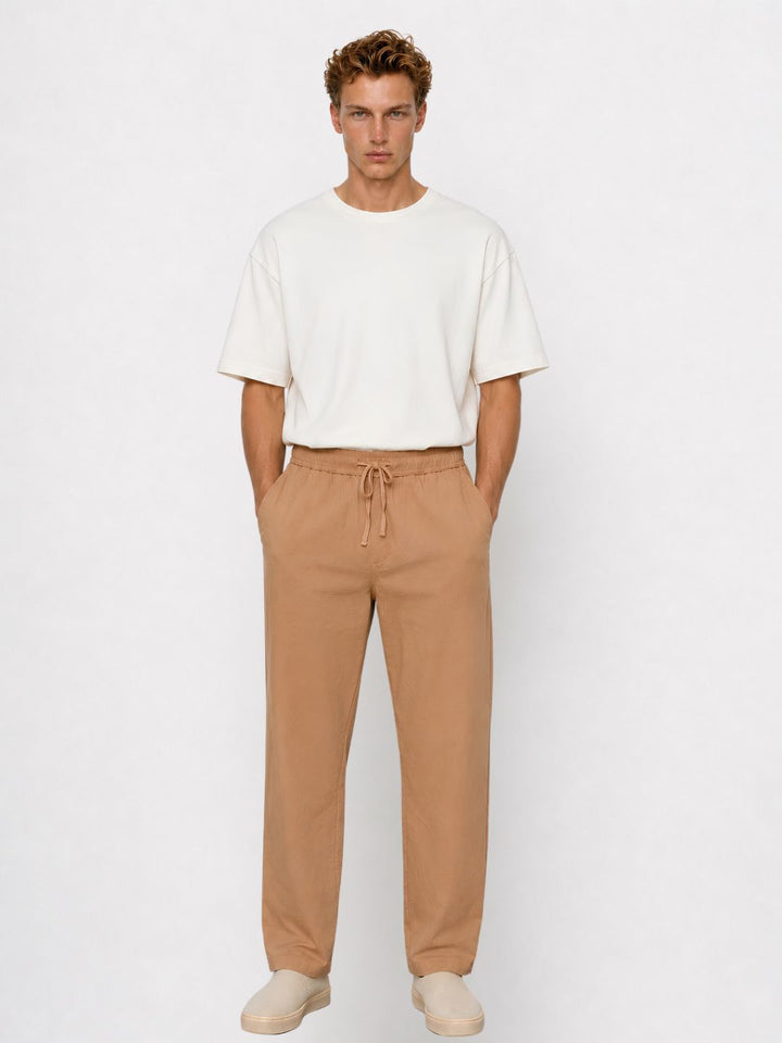 Cotton Pant for Men Solid - Rust