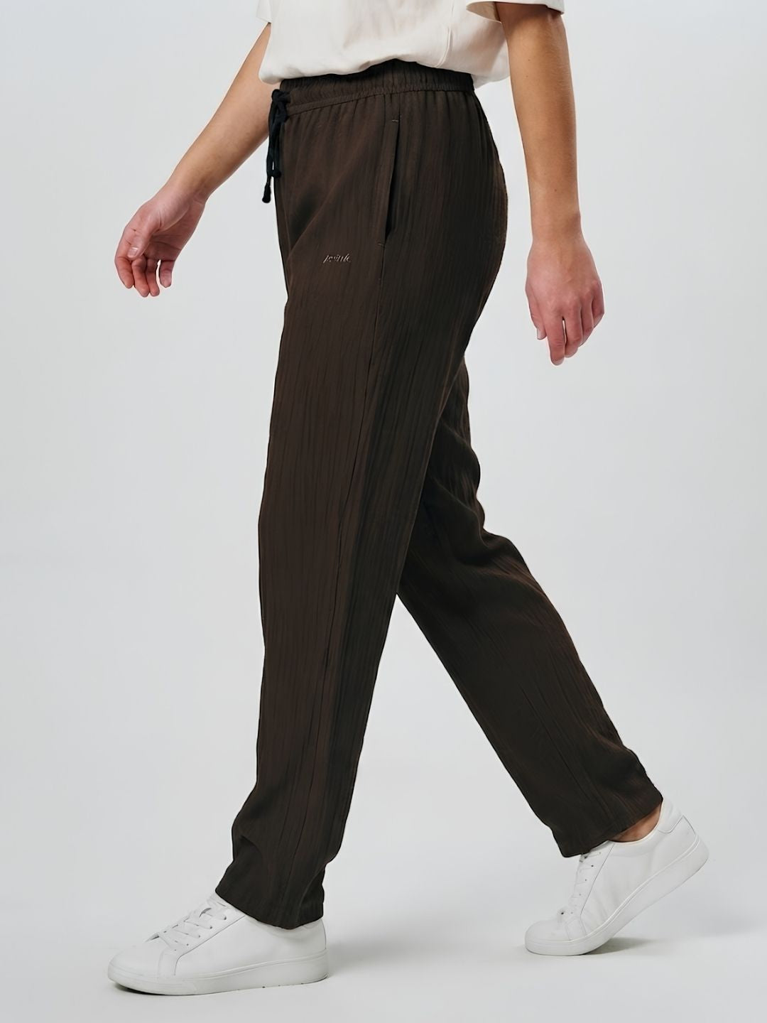 Women Solid Cotton lounge pant - Cocoa