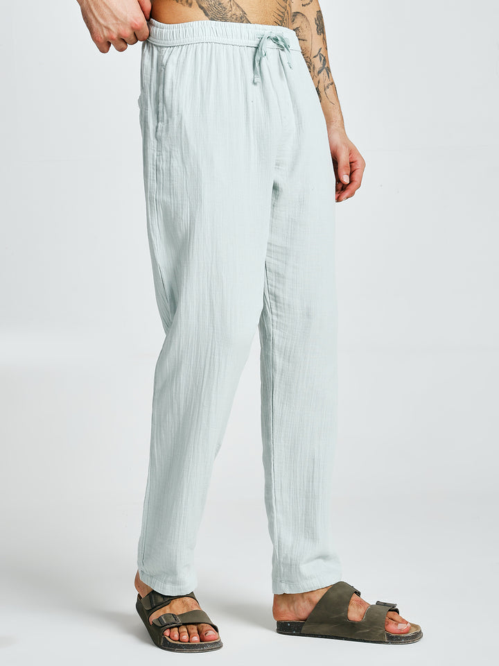 Men Solid lounge pants - Sky