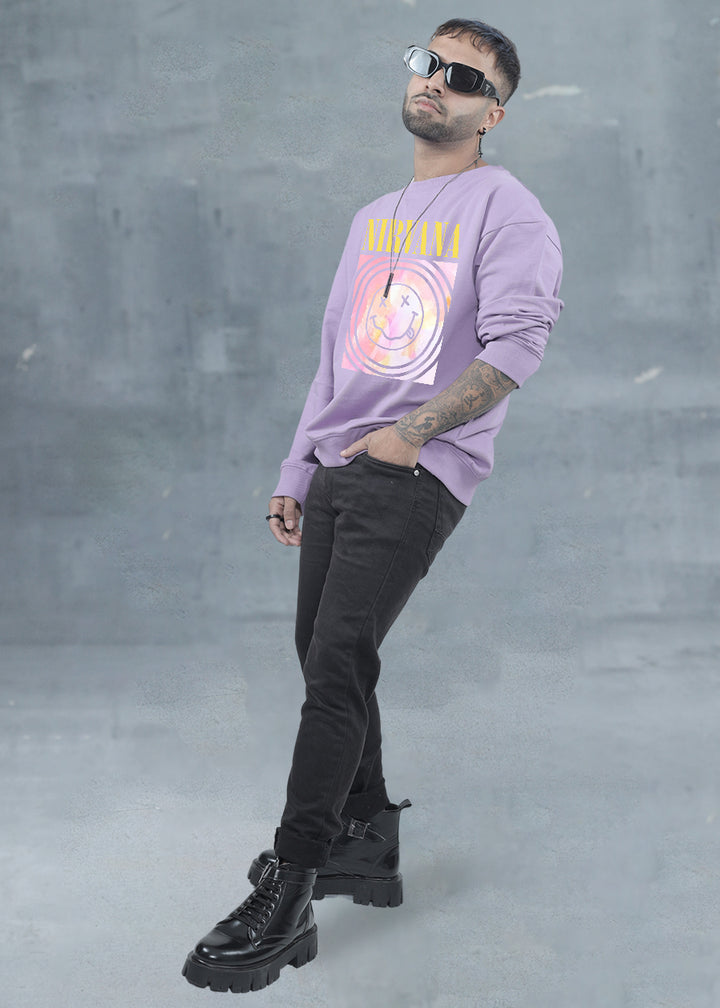 Nirvana Men Drop Shoulder Premium Terry Sweatshirt