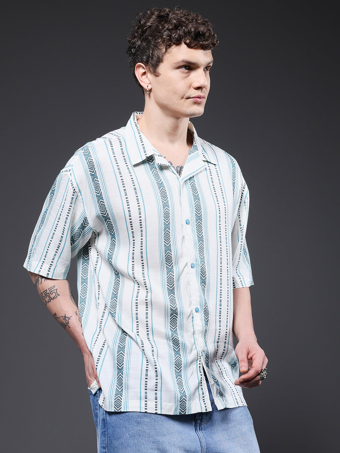 Mens Half Sleeve Casual Shirt  – Mint Green