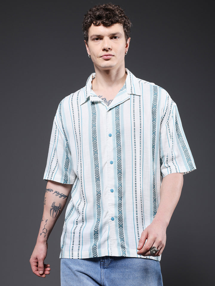 Mens Half Sleeve Casual Shirt  – Mint Green