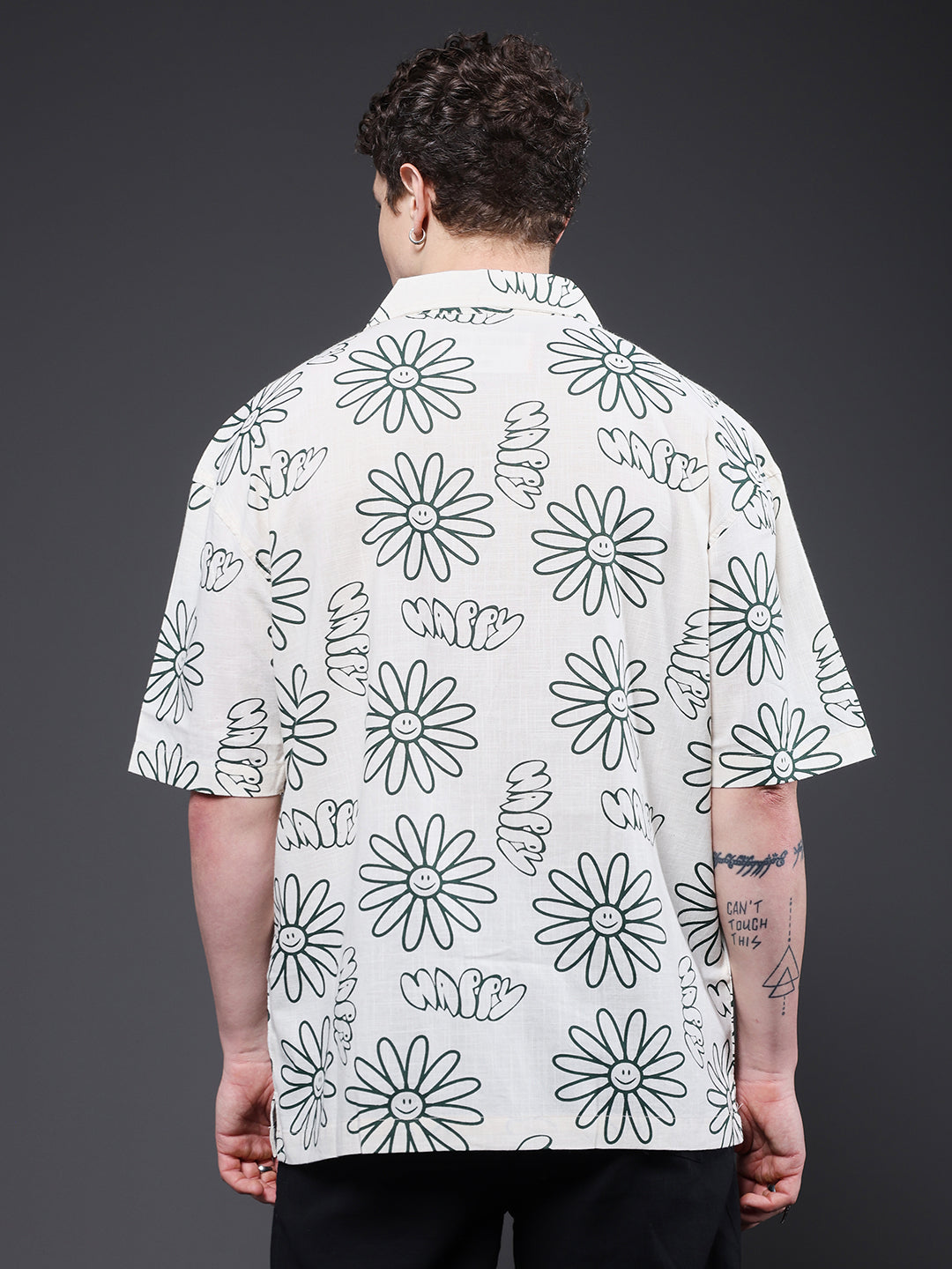 Mens Half Sleeve Casual Shirt  – Off White