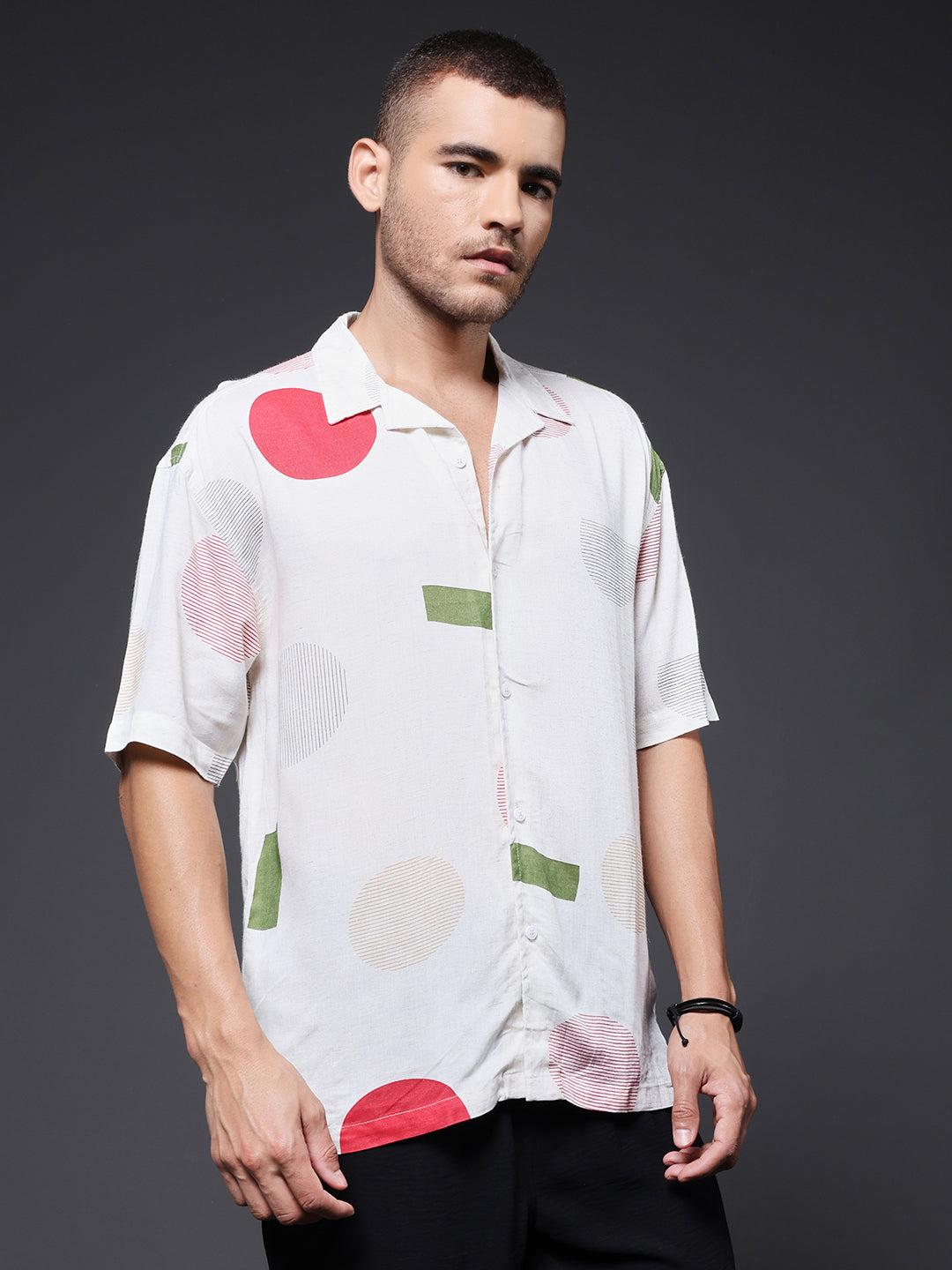 Mens Half Sleeve Casual Shirt  – Candy Red