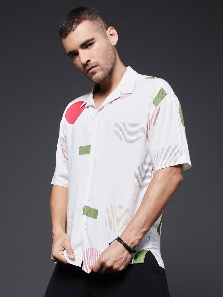 Mens Half Sleeve Casual Shirt  – Candy Red