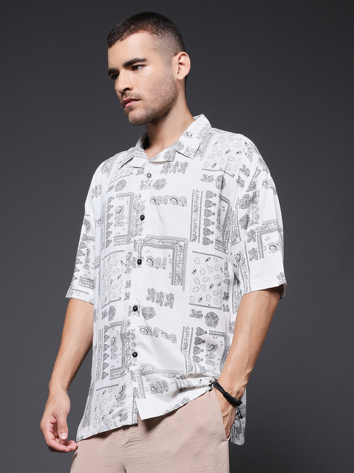 Mens Half Sleeve Casual Shirt  – Black