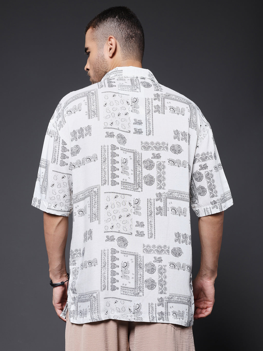 Mens Half Sleeve Casual Shirt  – Black