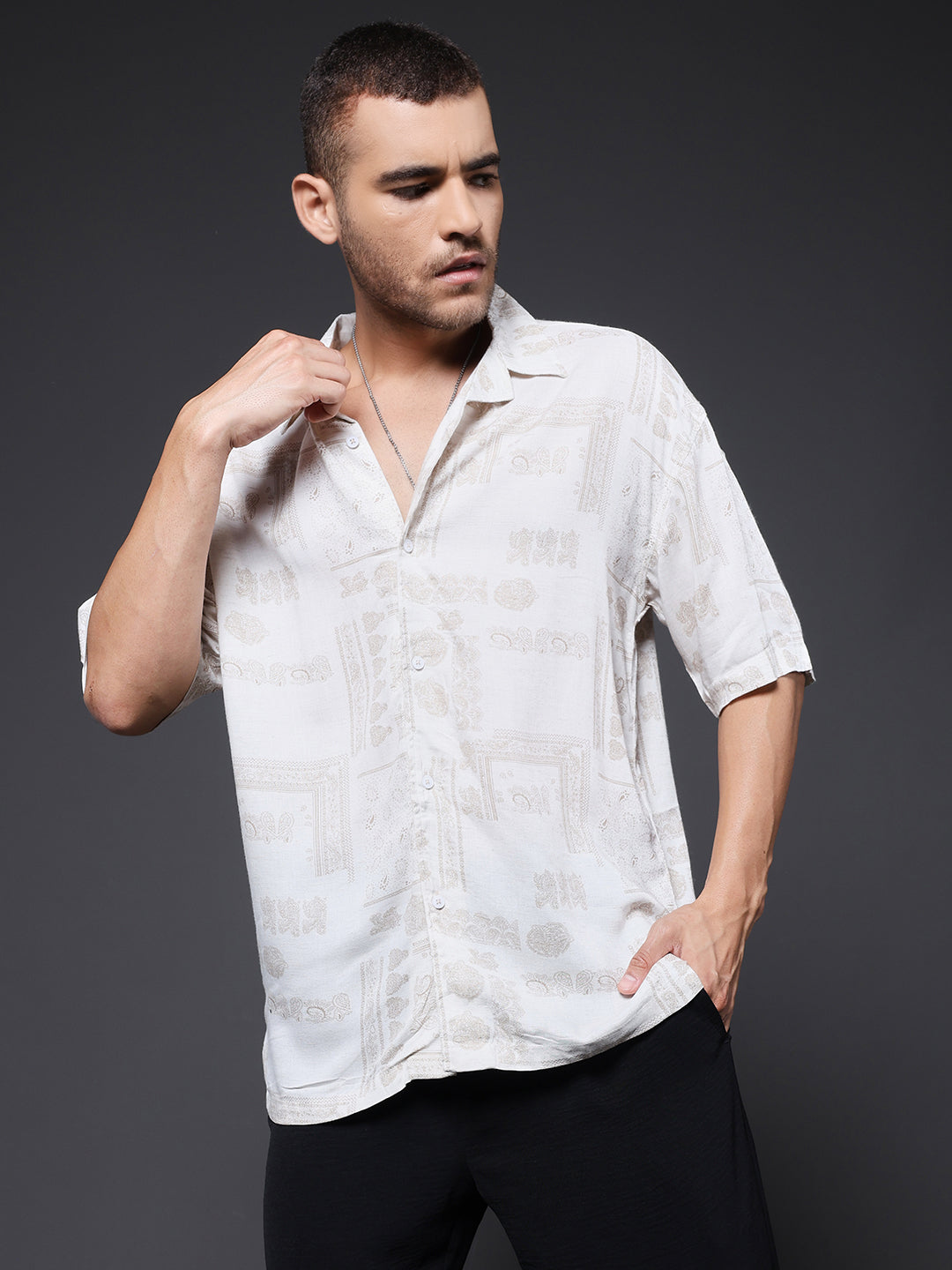 Mens Half Sleeve Casual Shirt  – Cocoa