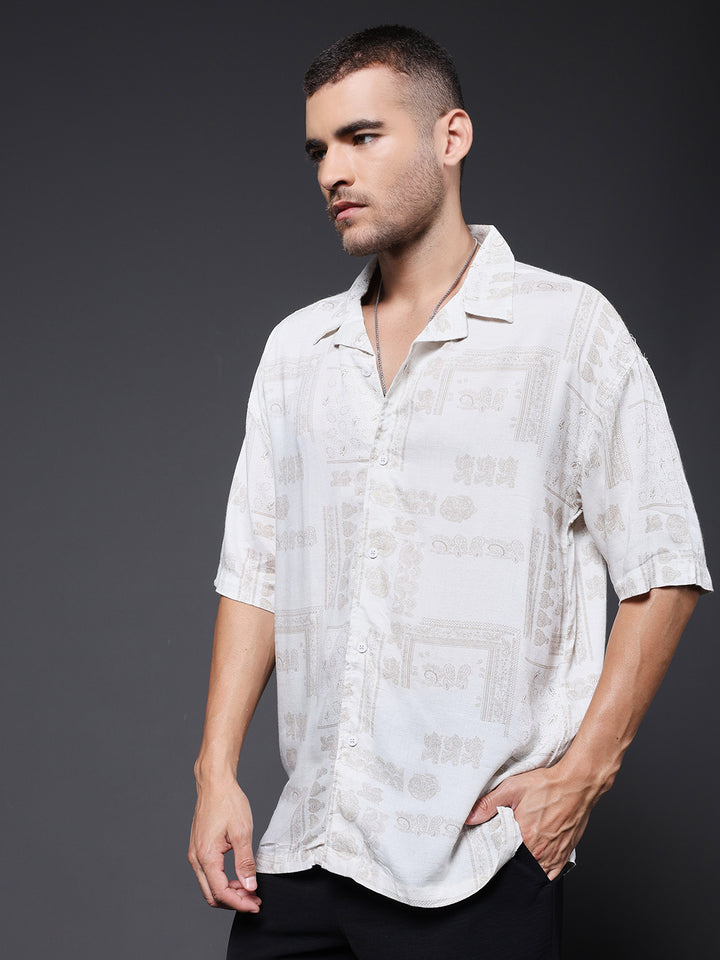 Mens Half Sleeve Casual Shirt  – Cocoa