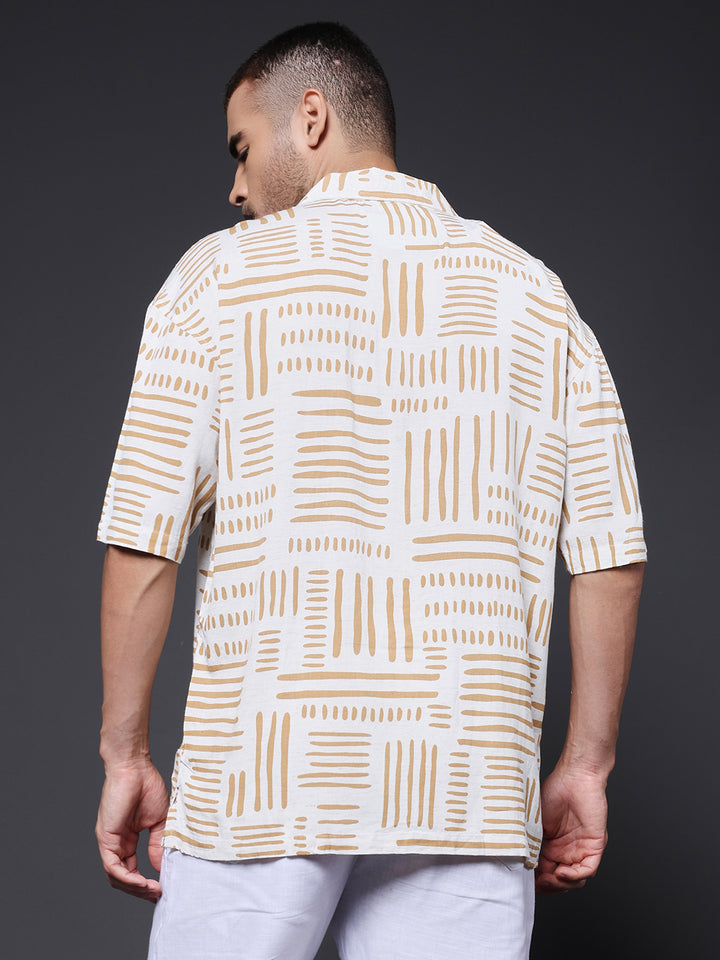 Mens Half Sleeve Casual Shirt  – Khaki