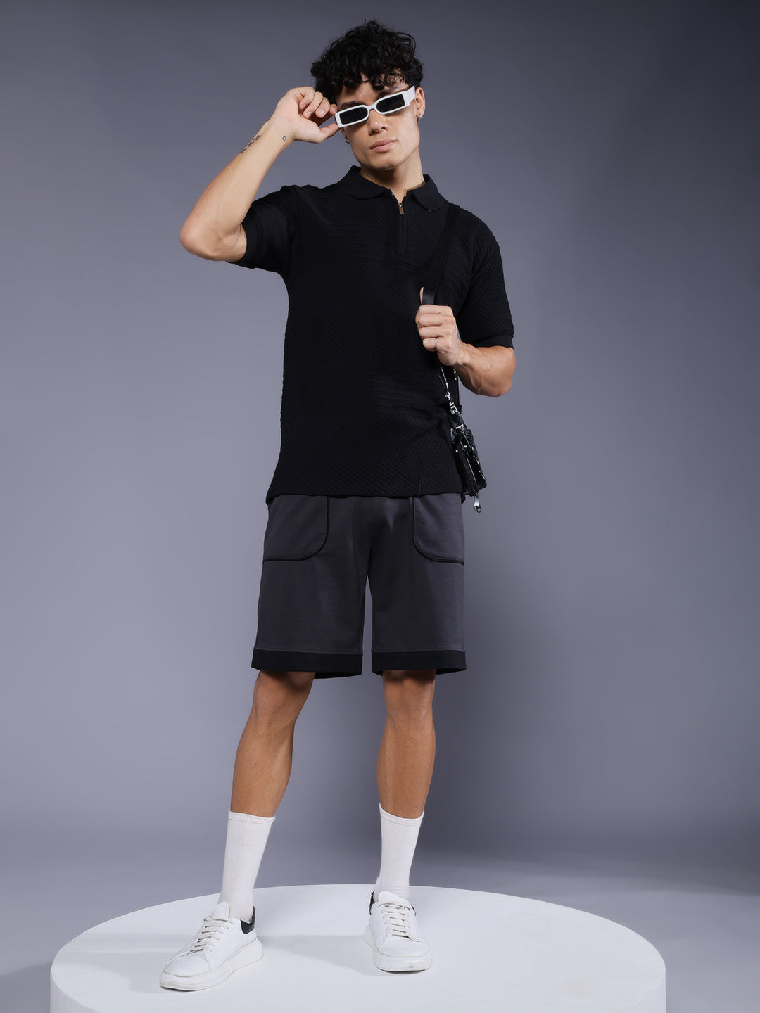Mens Relaxed fit shorts - Dark Grey