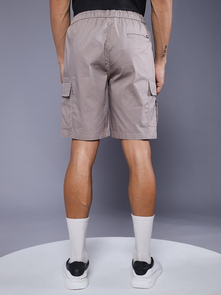 Mens Cotton Utility Shorts  – Ash Grey