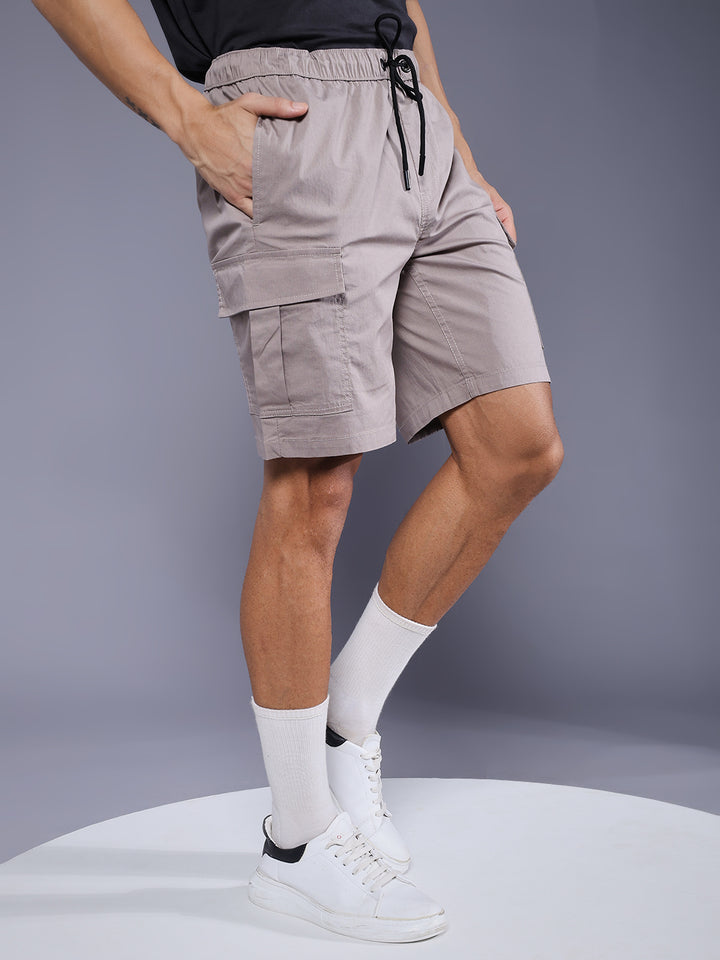Mens Cotton Utility Shorts  – Ash Grey