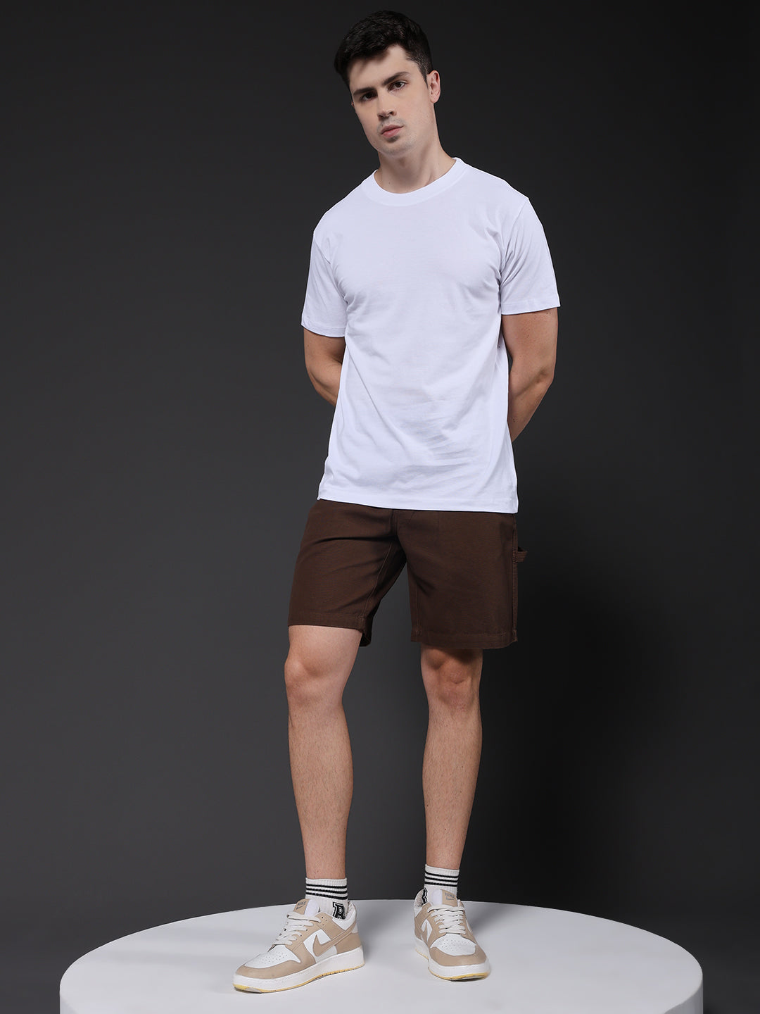 Mens Cotton Utility Shorts  – Khaki