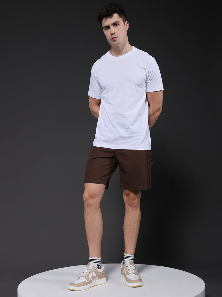 Mens Cotton Utility Shorts  – Khaki