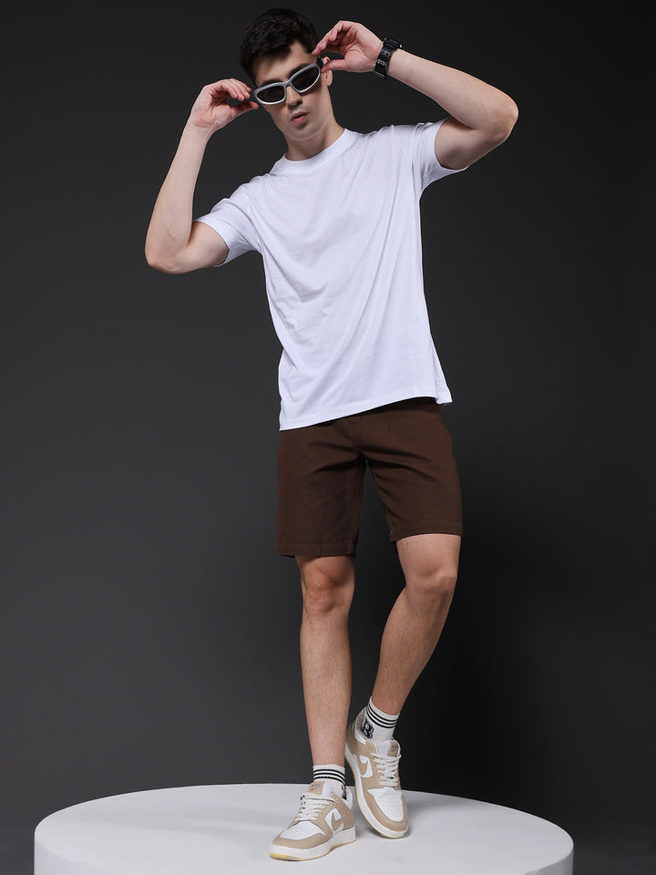 Mens Cotton Utility Shorts  – Khaki