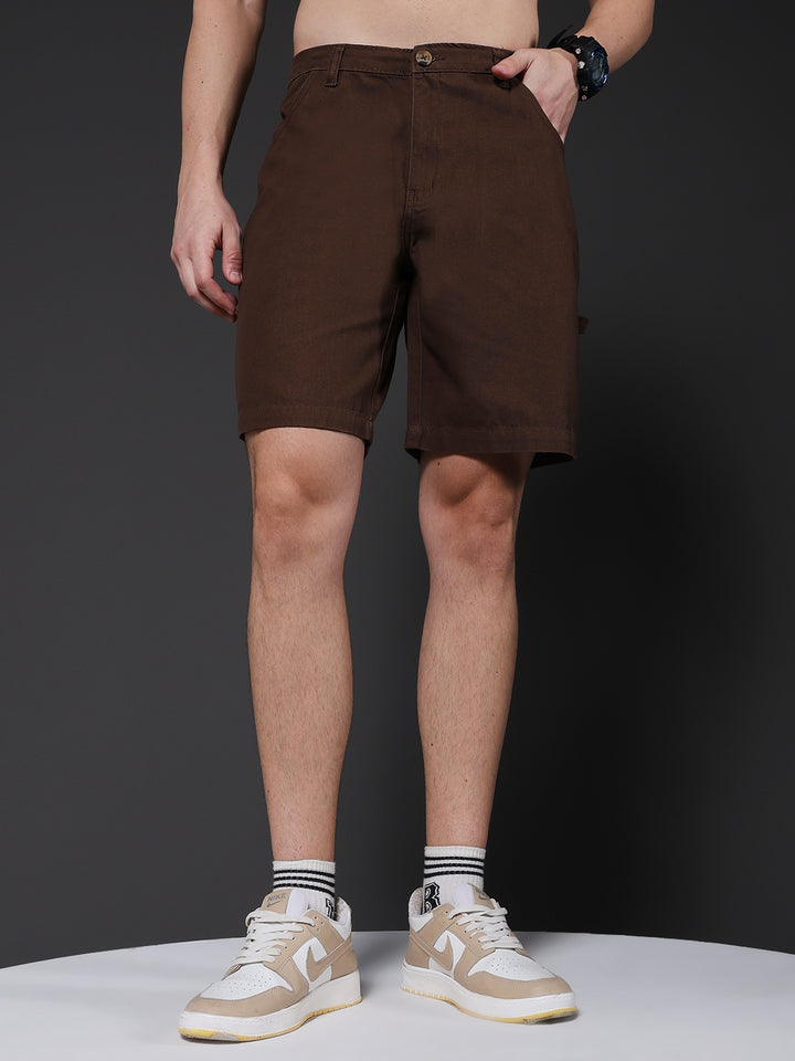 Mens Cotton Utility Shorts  – Khaki