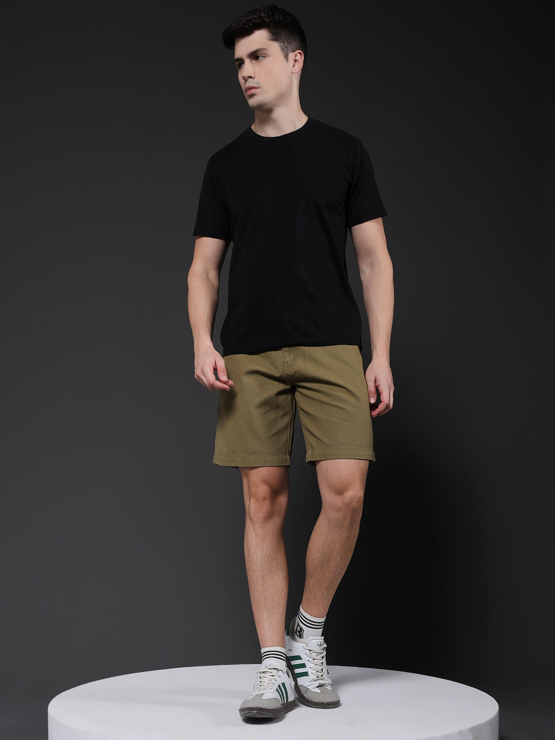 Mens Cotton Utility Shorts  – Olive