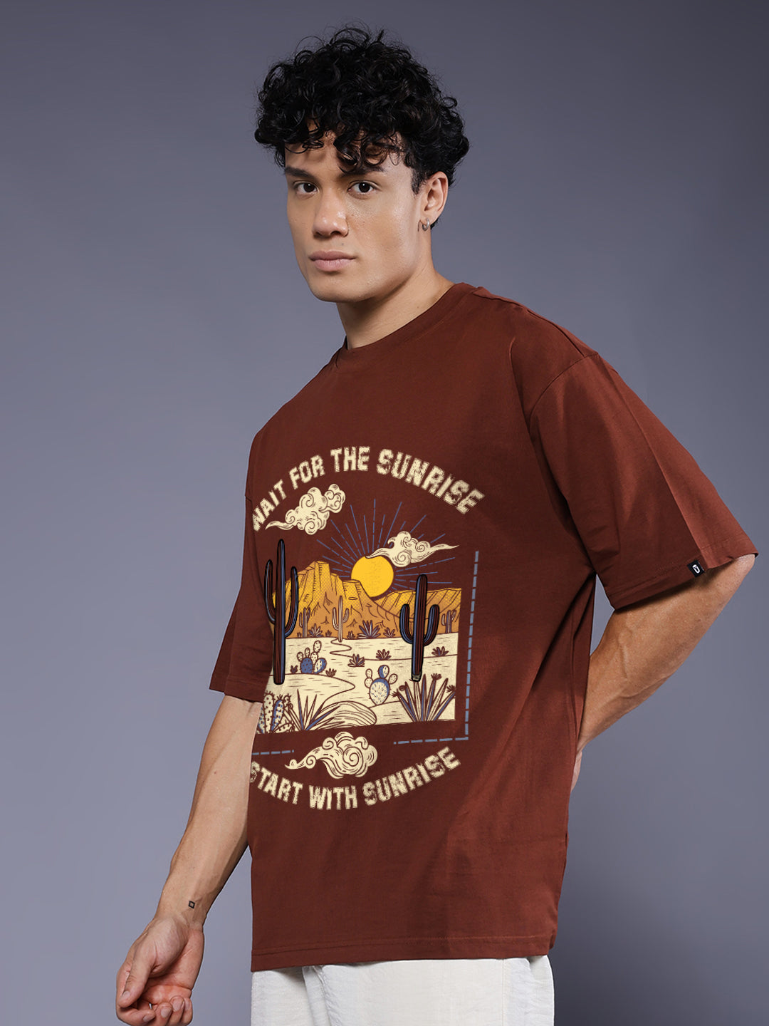 DESERT SUNSHINE Men Premium Oversized Terry T-shirt