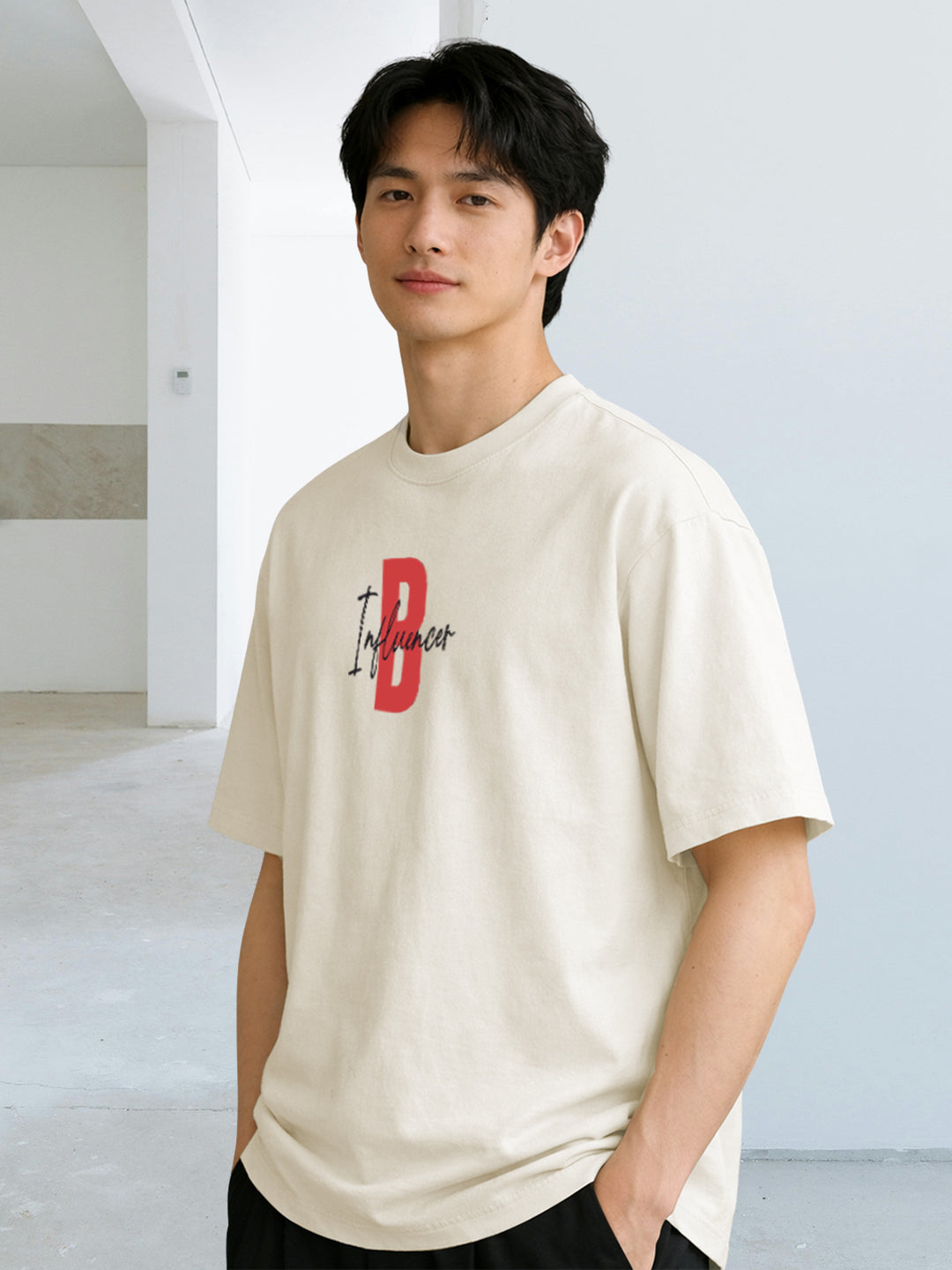 INFLUENCE GAME Men Terry Printed Oversized T-Shirt