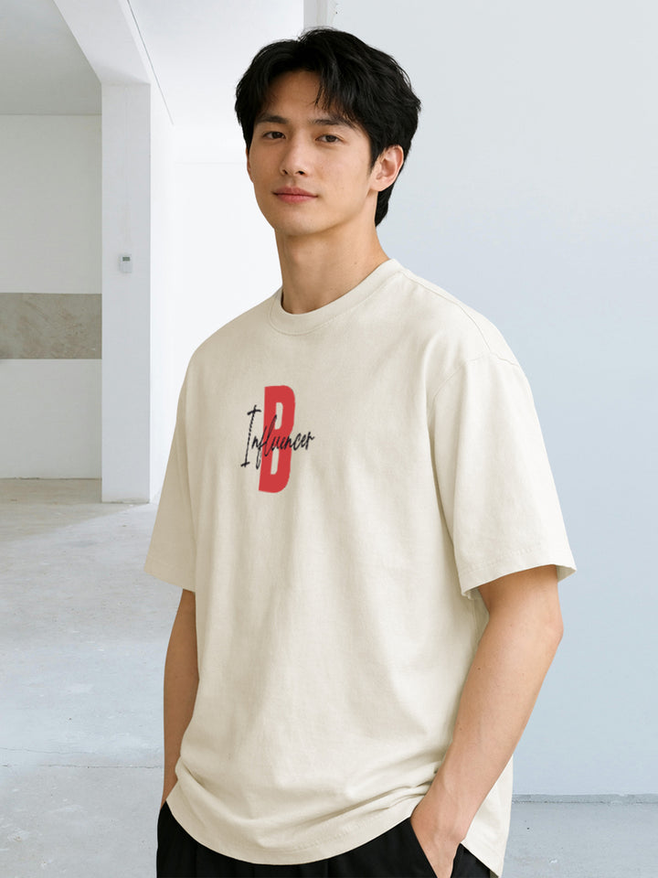 INFLUENCE GAME Men Terry Printed Oversized T-Shirt