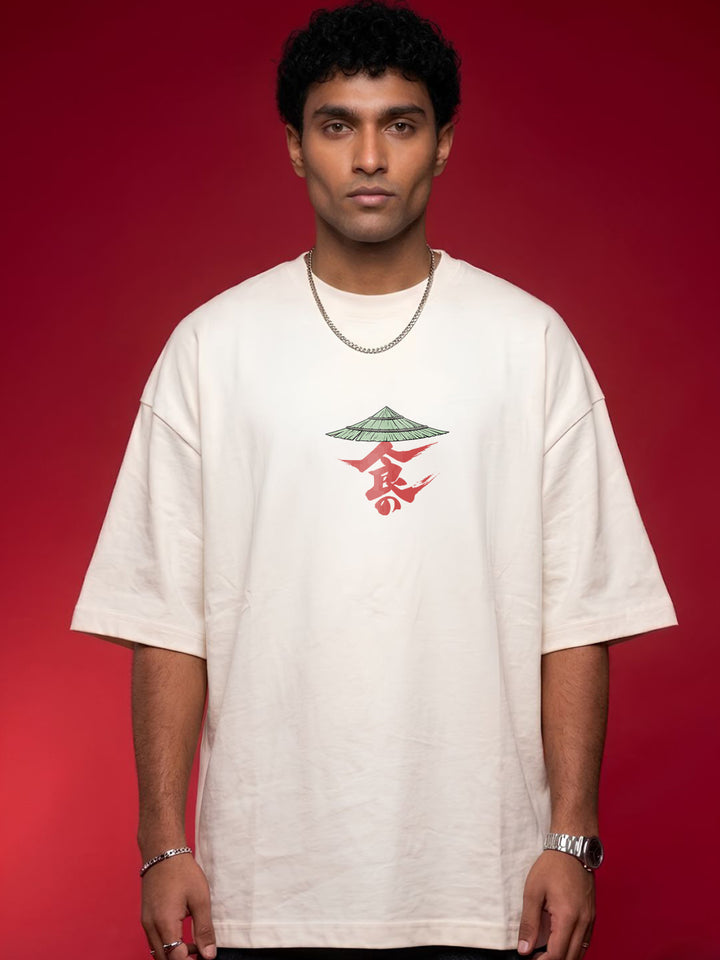 THE UNSEEN BLADE Men Terry Printed Oversized T-Shirt