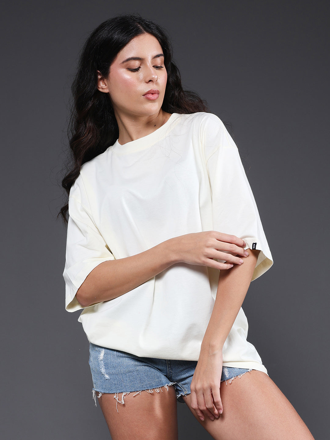 EVERYONE 'S GAME Women Oversized Terry Graphic T-Shirt