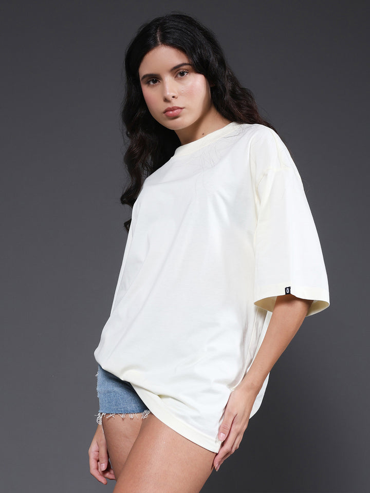 EVERYONE 'S GAME Women Oversized Terry Graphic T-Shirt