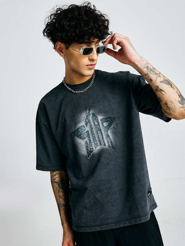 Men Premium Retro Wash Oversized Terry T-shirt